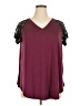Unbranded Burgundy Short Sleeve Top Size 1X - photo 1