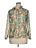 Unbranded Floral Green Ivory Long Sleeve Blouse Size 0X (estimated) - photo 1