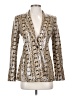 Danielle Bernstein 100% Polyurethane Animal Print Gold Blazer Size XS - photo 1
