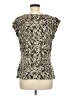 Adrienne Vittadini Metallic Silver Short Sleeve Blouse Size M - photo 2