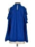 Ann Taylor LOFT 100% Polyester Blue Sleeveless Blouse Size S - photo 2