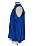 Ann Taylor LOFT 100% Polyester Blue Sleeveless Blouse Size S - photo 5