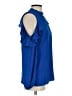 Ann Taylor LOFT 100% Polyester Blue Sleeveless Blouse Size S - photo 4