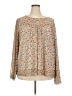 Lane Bryant Floral Tan Long Sleeve Blouse Size 18 - 20 Plus - photo 1