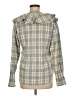 Tuckernuck Plaid Teal Long Sleeve Blouse Size M - photo 2