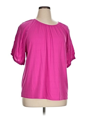 DG^2 by Diane Gilman Short Sleeve Blouse (view 1)