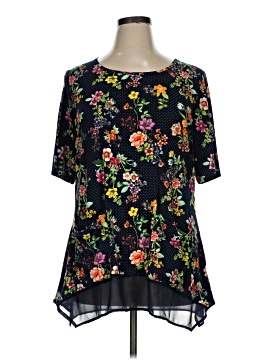 Nina Leonard Short Sleeve Blouse