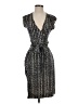 Tory Burch 100% Silk Print Black Cocktail Dress Size S - photo 1