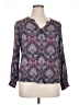 Krazy Kat 100% Rayon Paisley Gray Long Sleeve Blouse Size XL - photo 1