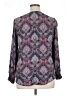 Krazy Kat 100% Rayon Paisley Gray Long Sleeve Blouse Size XL - photo 2