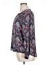 Krazy Kat 100% Rayon Paisley Gray Long Sleeve Blouse Size XL - photo 5