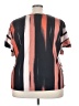 Unbranded 100% Polyester Stripes Orange Short Sleeve T-Shirt Size 5XL - photo 2