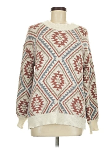 Hem & Thread Pullover Sweater (view 1)