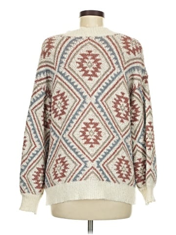 Hem & Thread Pullover Sweater (view 2)