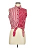 Bill Blass 100% Cotton Polka Dots Red Sleeveless Button-Down Shirt Size M (petite) - photo 1