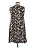 MSK Animal Print Brown Casual Dress Size S (petite) - photo 2