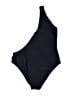 Unbranded Solid Black One Piece Swimsuit Size M - photo 2