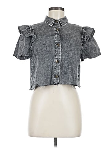 Who What Wear Short Sleeve Button-Down Shirt (view 1)