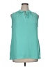 Sejour 100% Polyester Teal Sleeveless Blouse Size 14 - photo 1