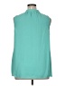 Sejour 100% Polyester Teal Sleeveless Blouse Size 14 - photo 2