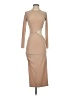 Marina Solid Tan Cocktail Dress Size S - photo 1
