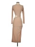 Marina Solid Tan Cocktail Dress Size S - photo 2