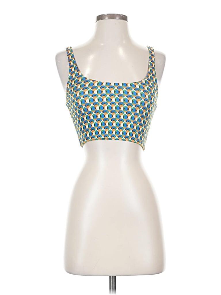 Pre-owned Resa Tank Top Blue Square Neckline Tops
