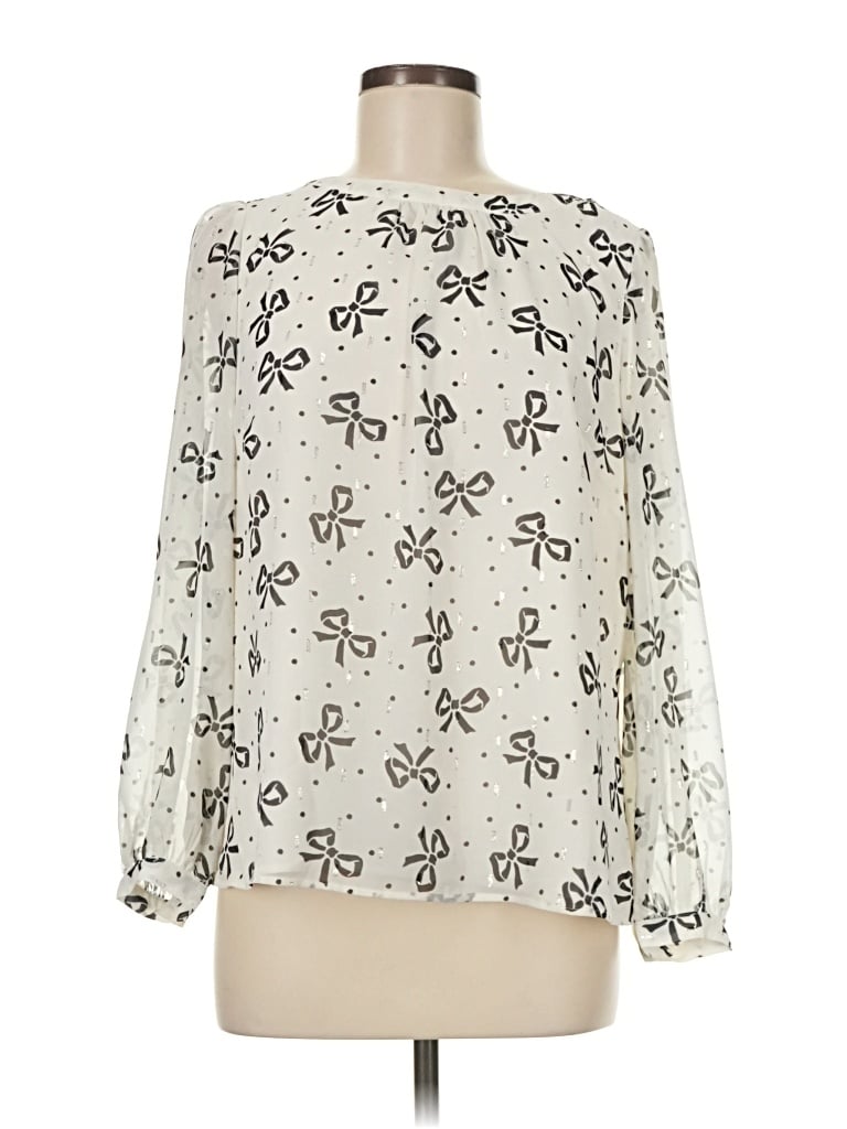 Pre-owned Talbots Long Sleeve Blouse In Ivory