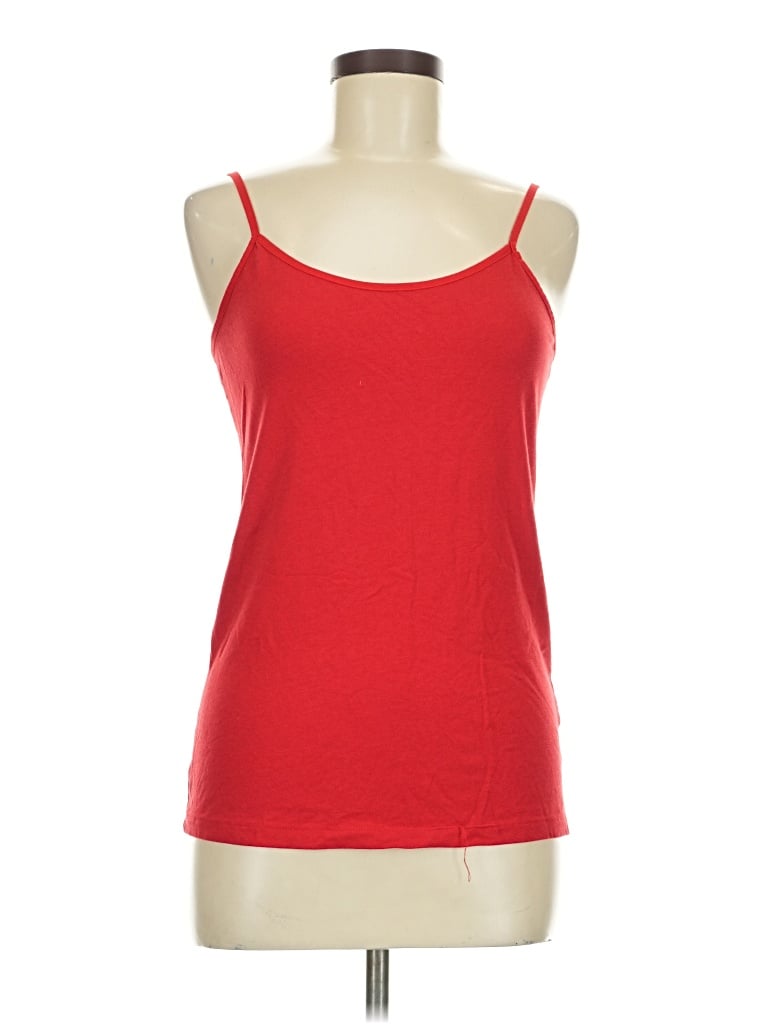 Pre-owned Time And Tru Tank Top Red Strapless Neckline Tops