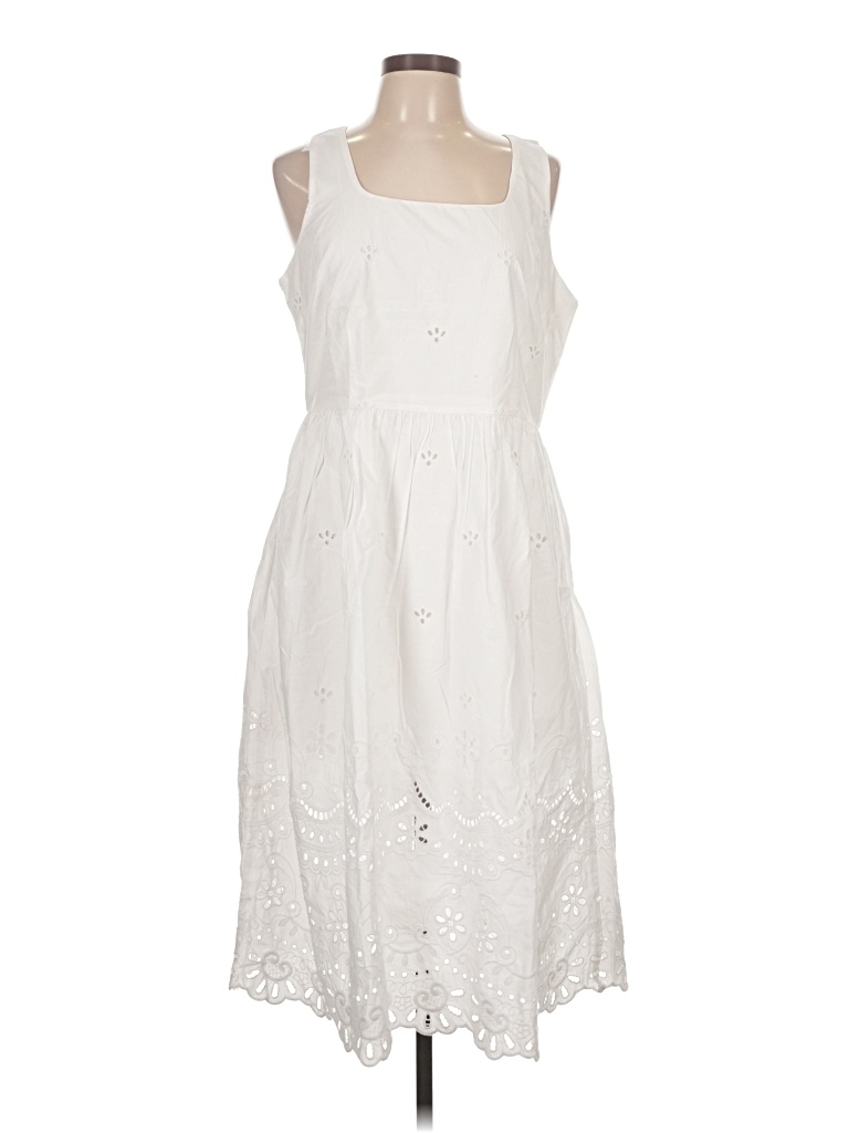 Pre-owned Talbots Casual Dress In White