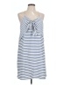 Maeve 100% Polyester Stripes Blue Casual Dress Size Lg Petite - photo 1