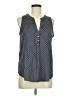 Ann Taylor 100% Polyester Blue Sleeveless Blouse Size M - photo 1