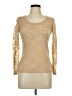 Ambiance Apparel Metallic Gold Long Sleeve Top Size L - photo 1