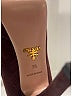 Prada 100% Suede Burgundy Heels Size EU 38 - photo 6