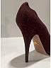 Prada 100% Suede Burgundy Heels Size EU 38 - photo 3