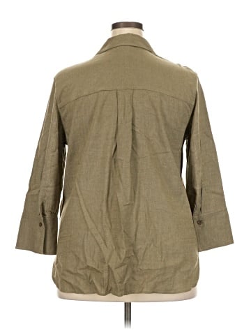Matty M 3/4 Sleeve Button-Down Shirt (view 2)