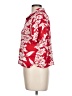 Volcom 100% Viscose Floral Red Short Sleeve Blouse Size L - photo 5