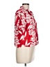Volcom 100% Viscose Floral Red Short Sleeve Blouse Size L - photo 4