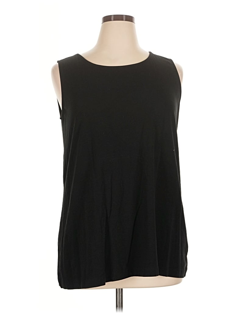 Pre-owned Chalet Et Ceci Sleeveless Top Black Boatneck Tops