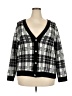 Talbots Plaid Black Cardigan Size 2X - photo 1
