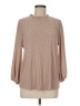 Adrianna Papell Tan Long Sleeve Blouse Size M - photo 1