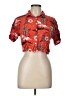 Forever 21 Tropical Red Short Sleeve Blouse Size L - photo 1