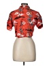 Forever 21 Tropical Red Short Sleeve Blouse Size L - photo 2
