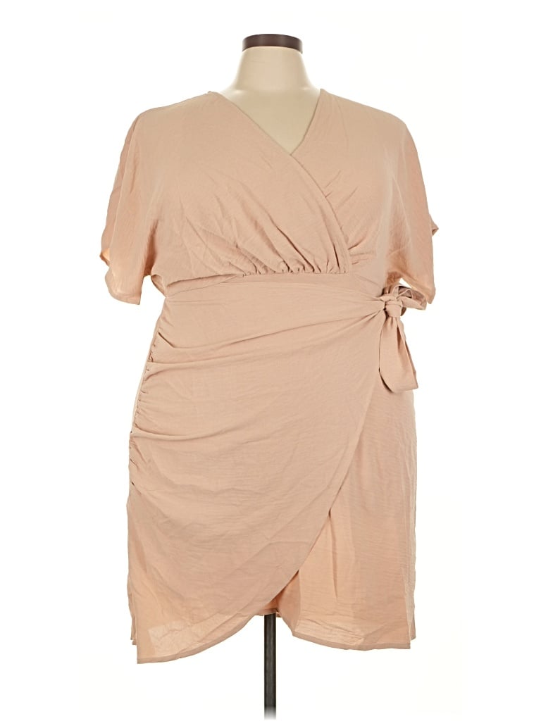 Pre-owned Shein Curve Casual Dress In Tan
