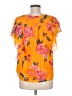 Joie Orange Short Sleeve Blouse Size M - photo 2