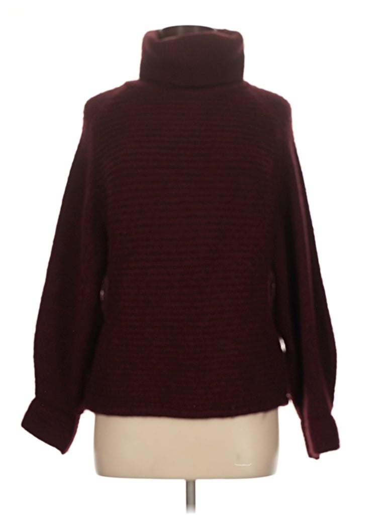 Pre-owned Mng Turtleneck Sweater In Burgundy
