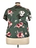 Emery Rose Floral Green Short Sleeve Blouse Size 3X - photo 2