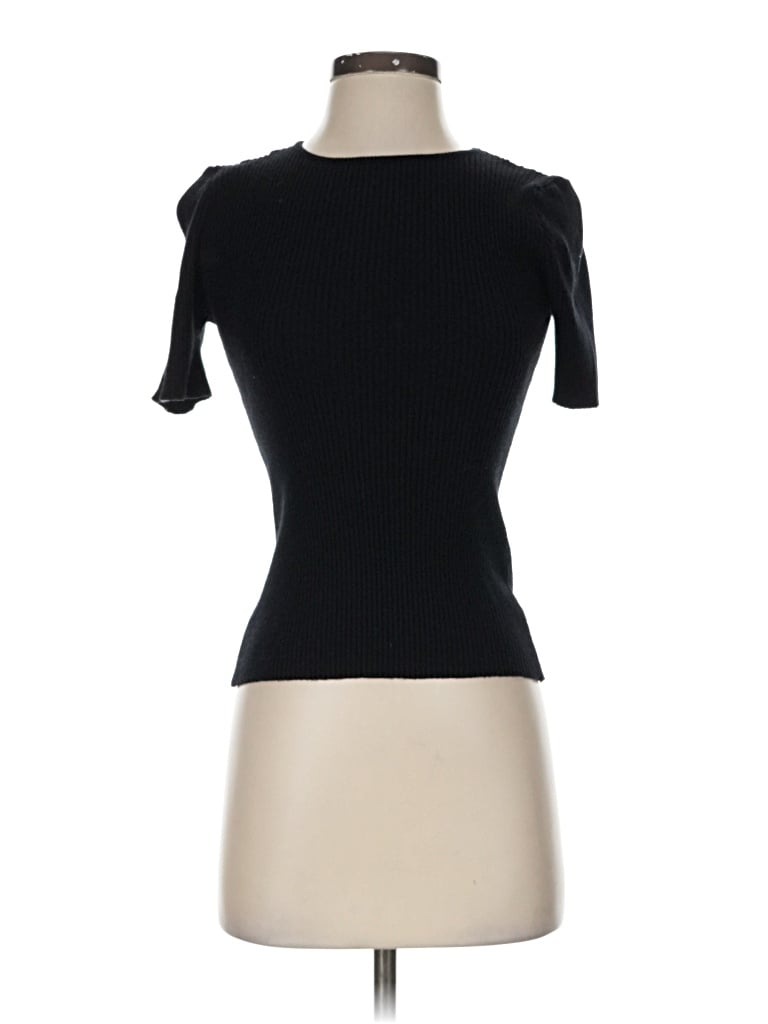 Pre-owned Zesica Short Sleeve Turtleneck In Black