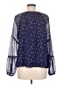 Ann Taylor LOFT 100% Polyester Polka Dots Blue 3/4 Sleeve Blouse Size M - photo 2