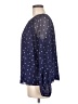 Ann Taylor LOFT 100% Polyester Polka Dots Blue 3/4 Sleeve Blouse Size M - photo 5